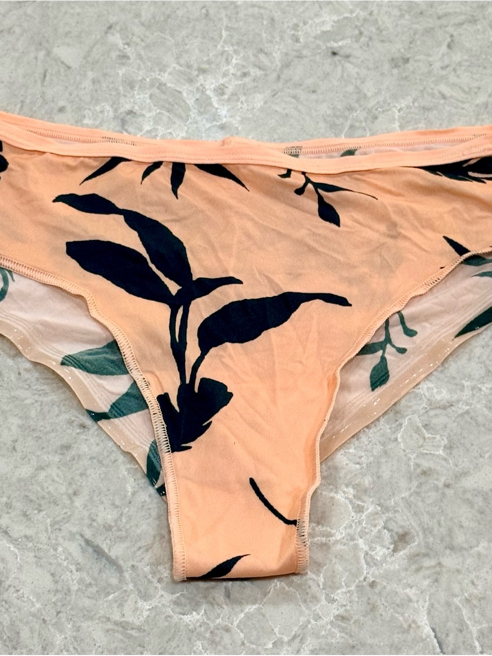 NWT Soma Apricot Floral Vanishing Edge Micro Cheeky Hipster panty
